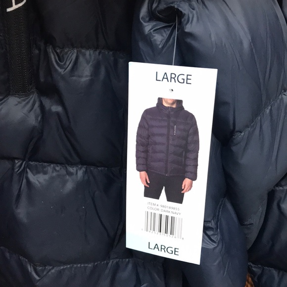 NWT,NAUTICA MENS QUILTED PUFFER HOODIE~DARK NAVY - Picture 14 of 16